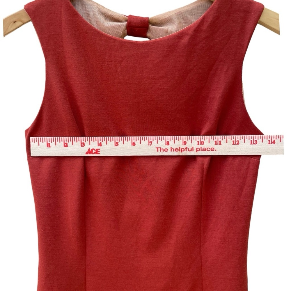 Rust A-Line Open Back Dress Size Small - Picture 4 of 7